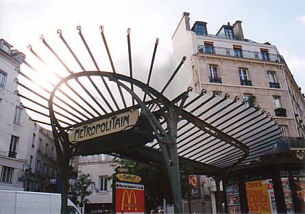 シャトレ駅　ギマール様式入口　2002年5月23日撮影